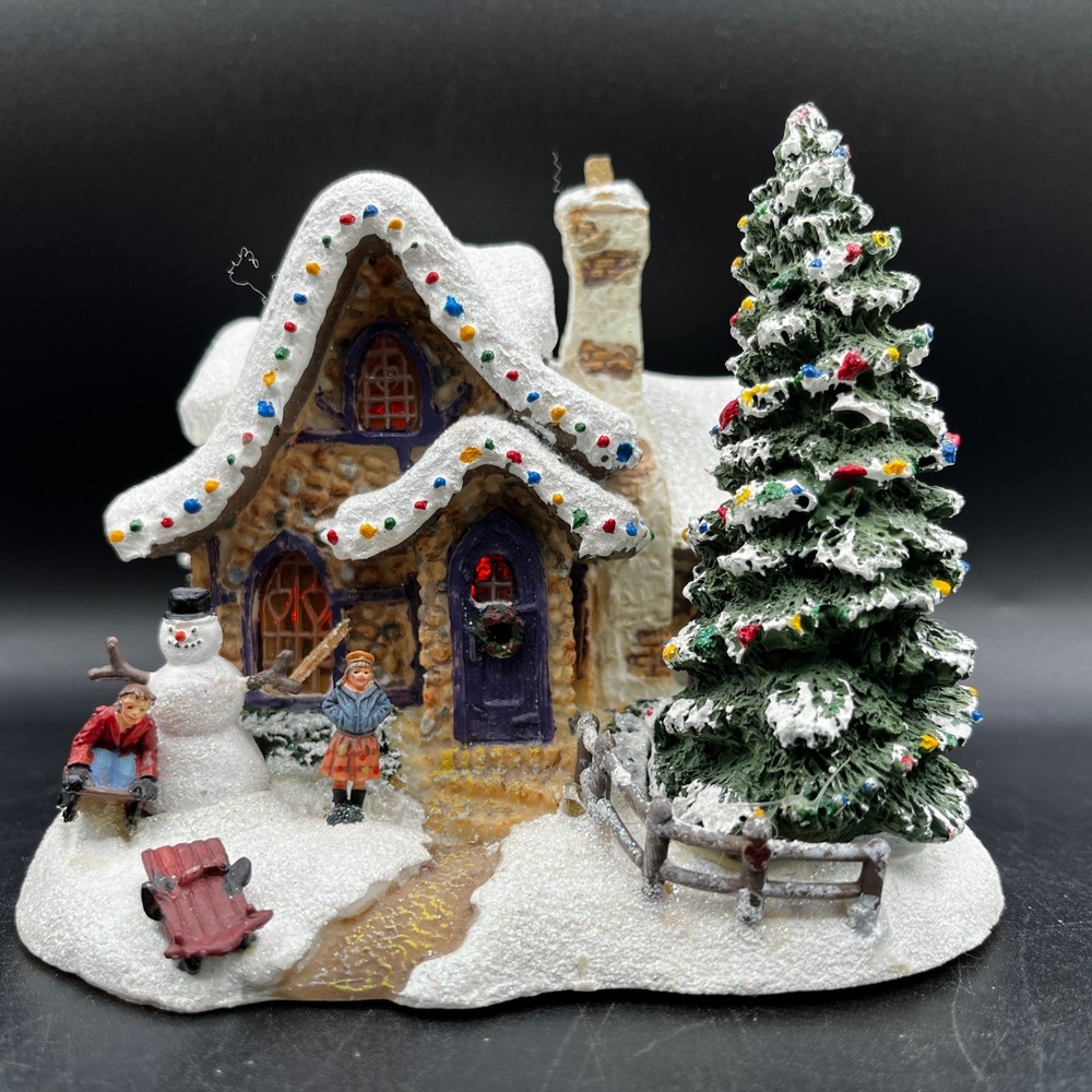 Thomas Kinkade Sweet Heart Cottage III Lighted Christmas Village Teleflora 2006
